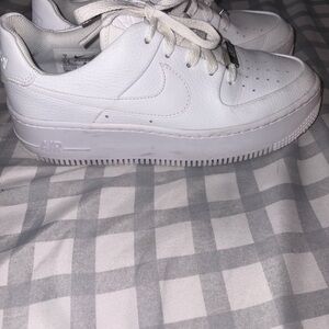 Nike White Platform Air Force 1 Women’s 7 Very good condition